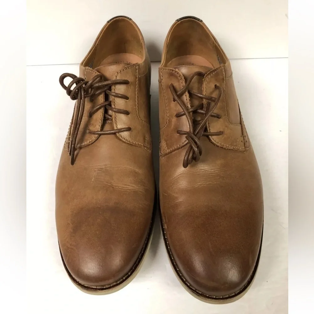 Clark’s Men’s Raharto, Oxford Dress Shoes Dark Tan, Size 11 M